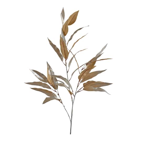 84217DS 27 in. Polyester Leaf Spray, Gold - Set of 6